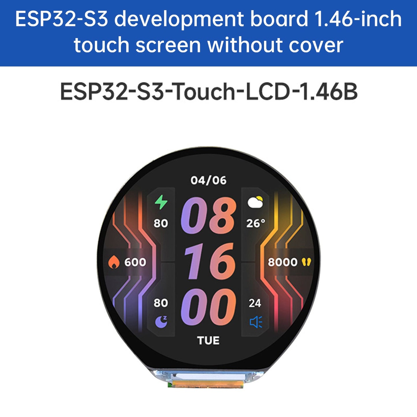 ESP32-S3 1.46-inch Circular Touch Screen Development Board Supports AI Xiaozhi