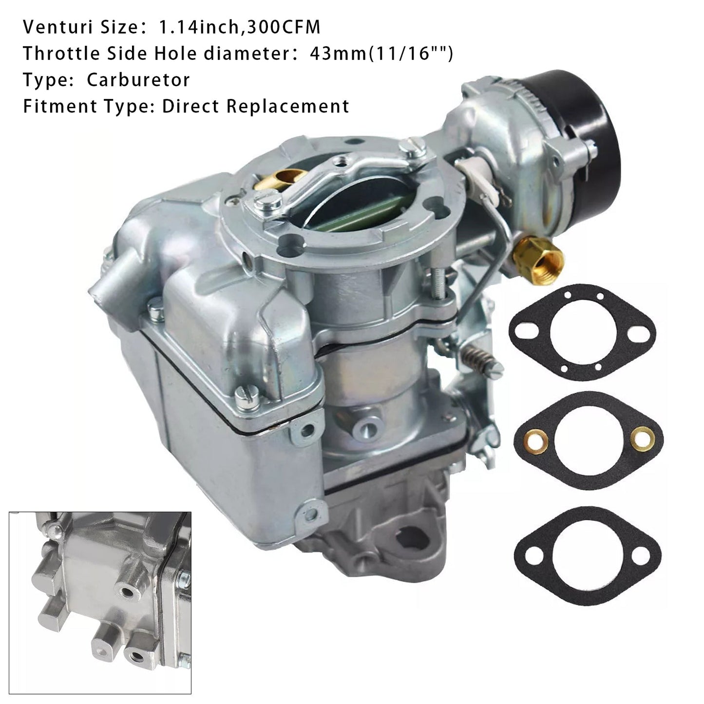 1975-1982 Ford YF Carter 240-250-300 6 Cylinder CIL Carburetor D5TZ9510AG