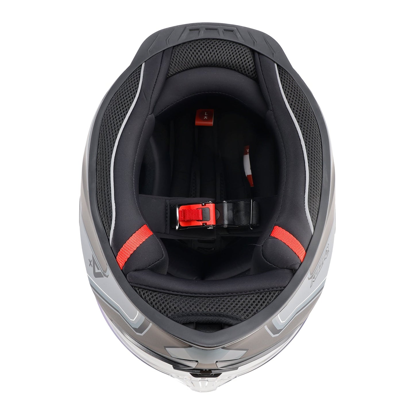 DOT Motorcycle Helmet Adult Street Full Face Gray White