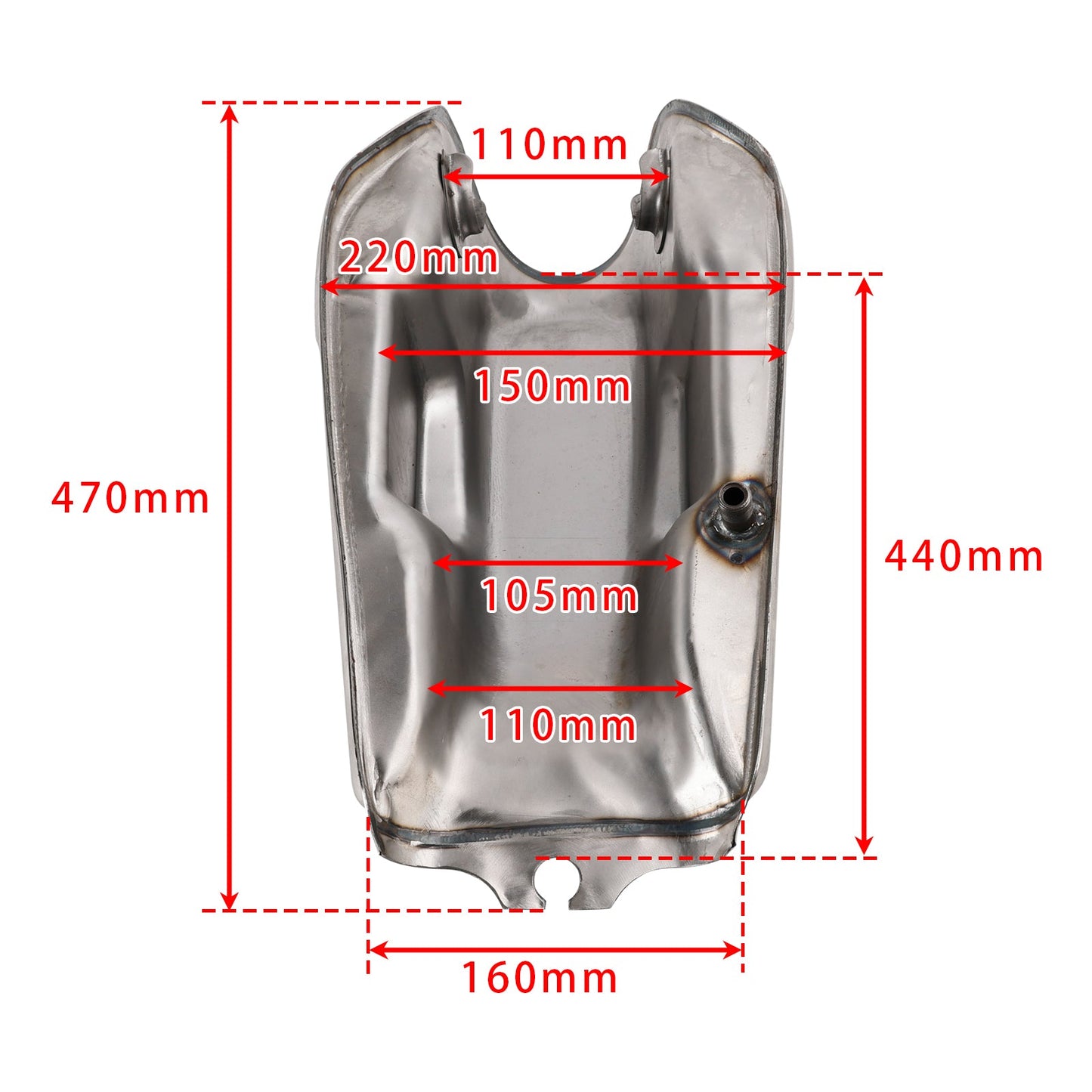 Unpainted Motorcycle Fuel Gas Tank For CFmoto Mandrill Cafe Racer 2.4 Gallon 9L