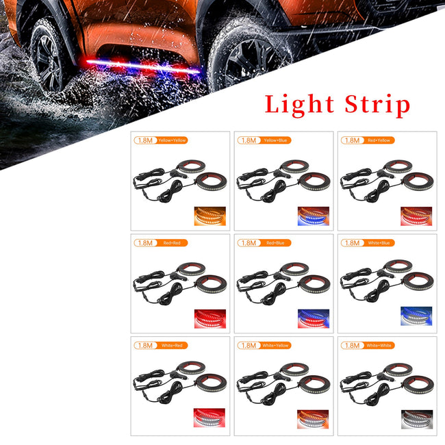 Dual Color Running Board Side Step LED Light Strips For Pickup Truck