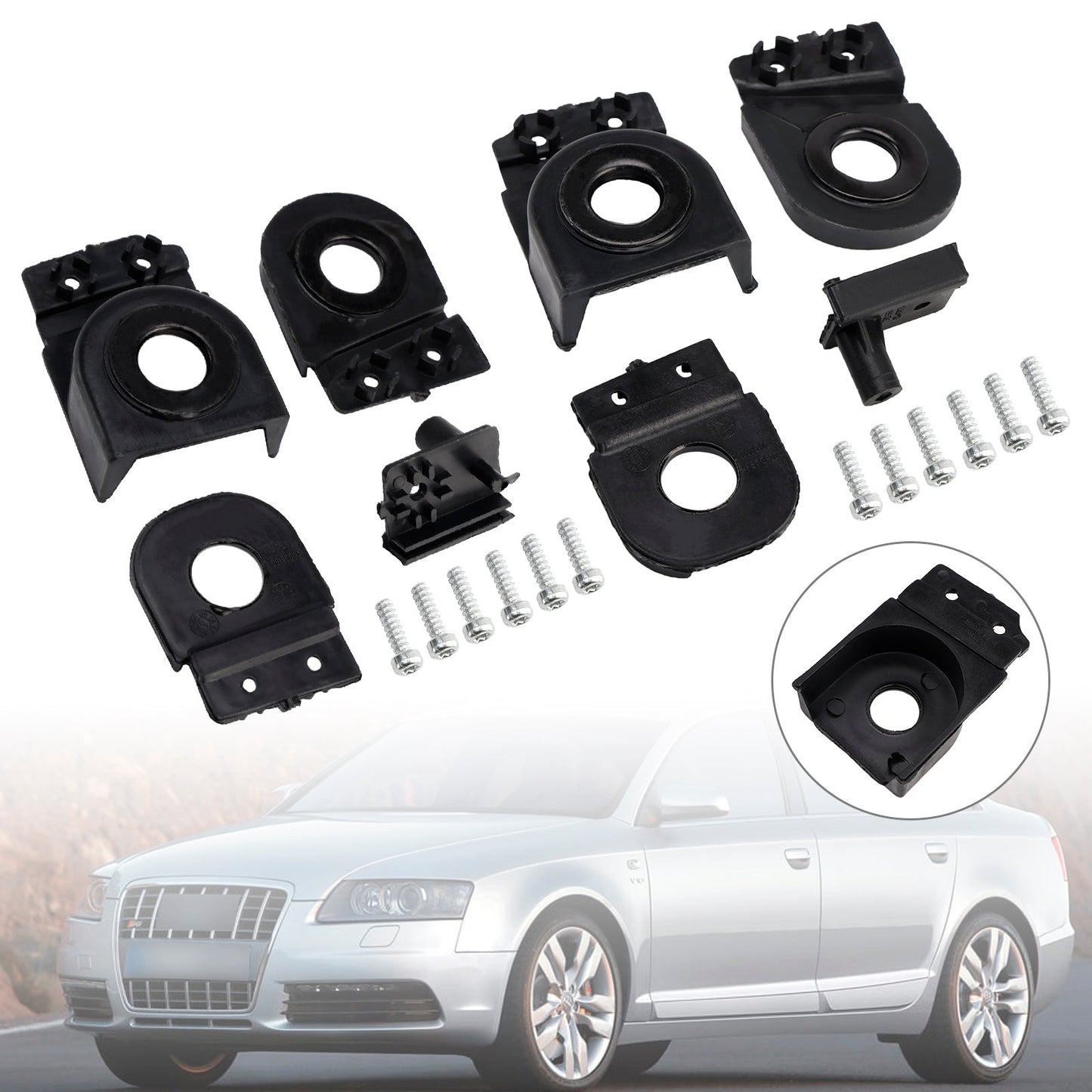 A Pair Car Headlight Repair Kit 4F0998121 4F0998122 For Audi A6 S6 C6 05-11