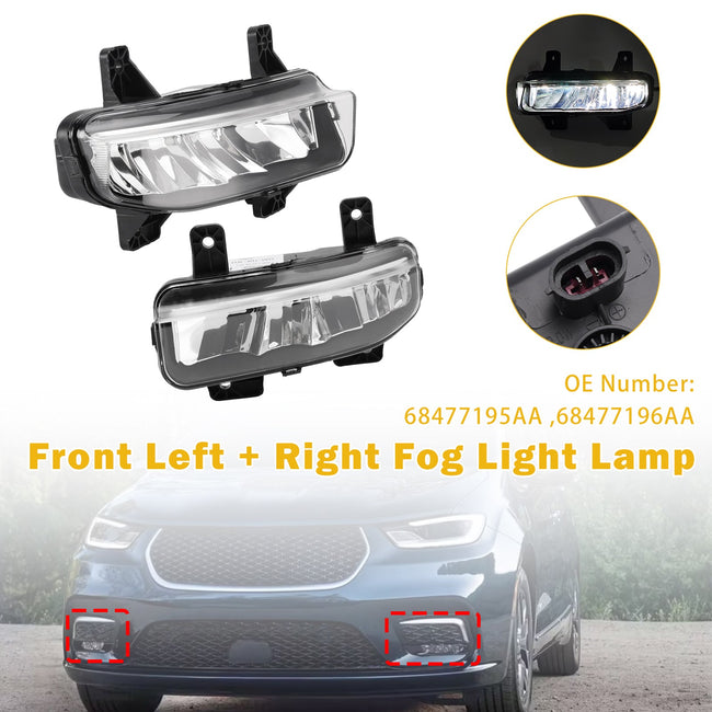 2021 For Chrysler Pacifica (submodel: Hybrid Touring, Hybrid Touring L Plus, Touring L Plus) Left + Right LED Fog Light 68477196AA