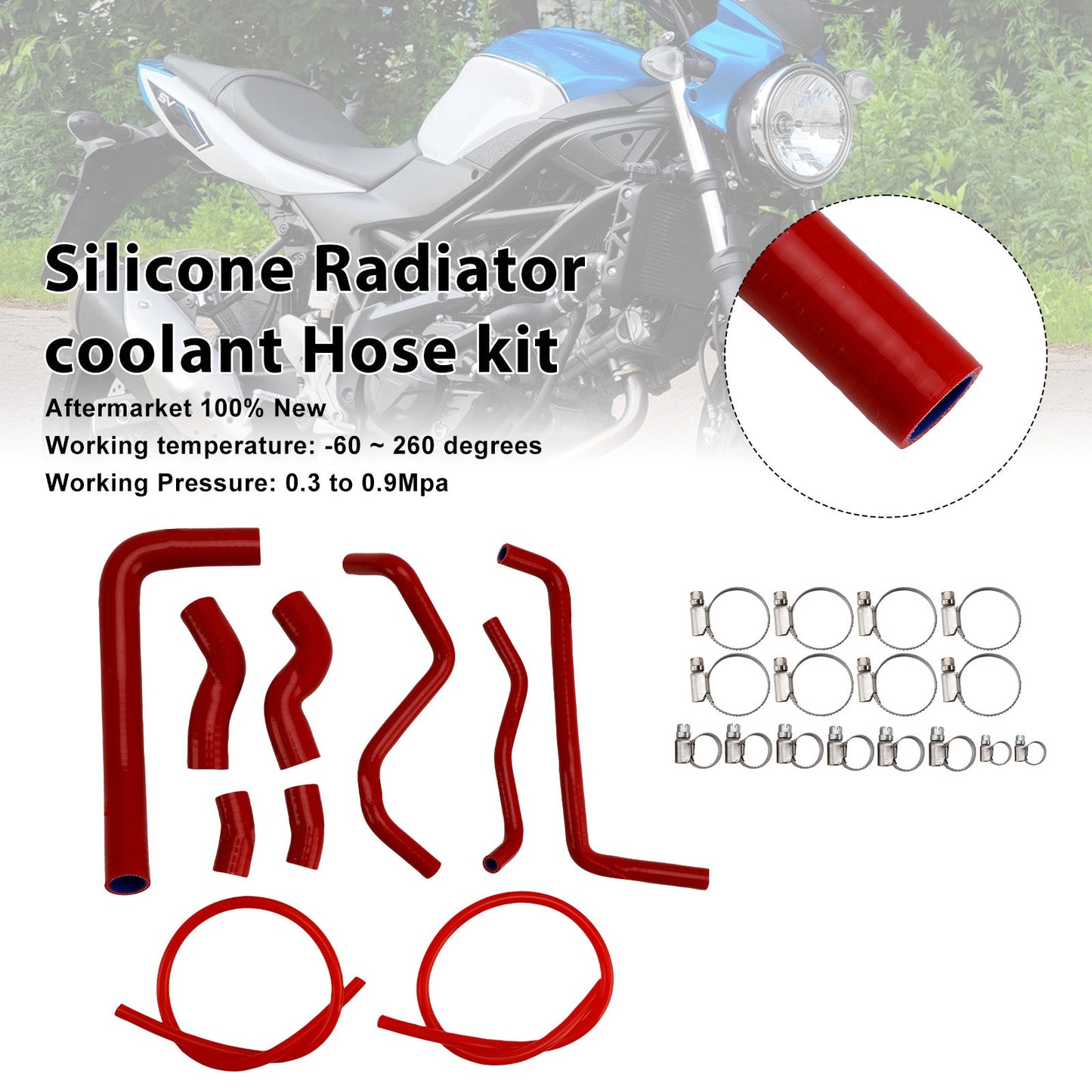 2016-2025 Suzuki SV 650 SV650 Silicone Radiator coolant Hose