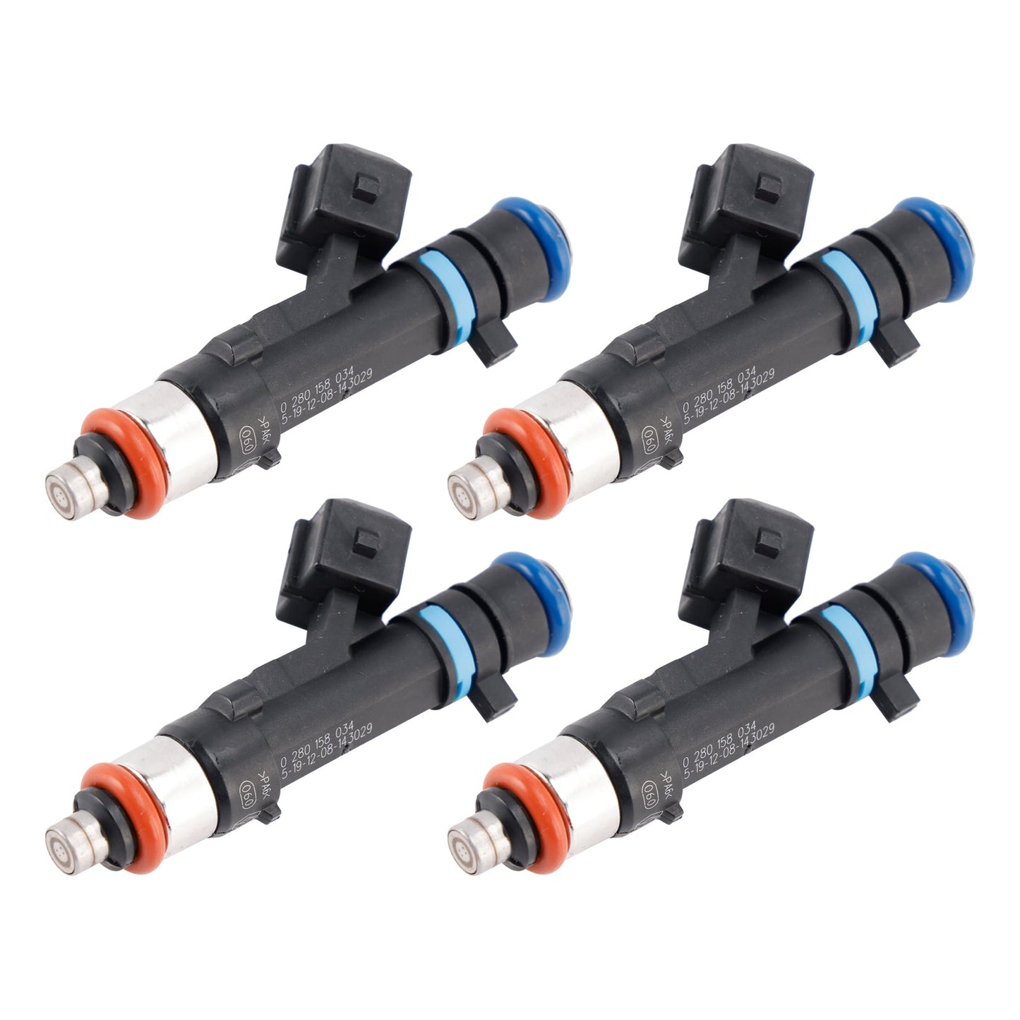 4Pcs Fuel Injector For Dacia Sandero Dokker Logan Renault Kangoo 0280158034
