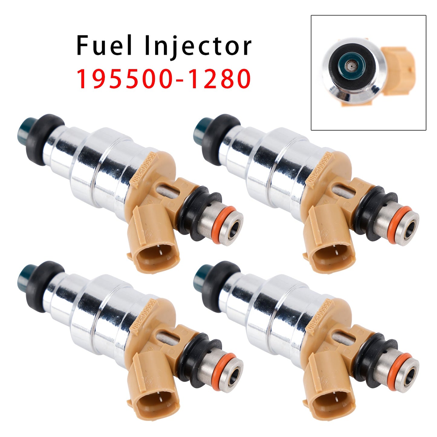 4Pcs Fuel Injector For Mazda MX-6 626 Ford Probe Mercury 1.6L 2.2L 195500-1280