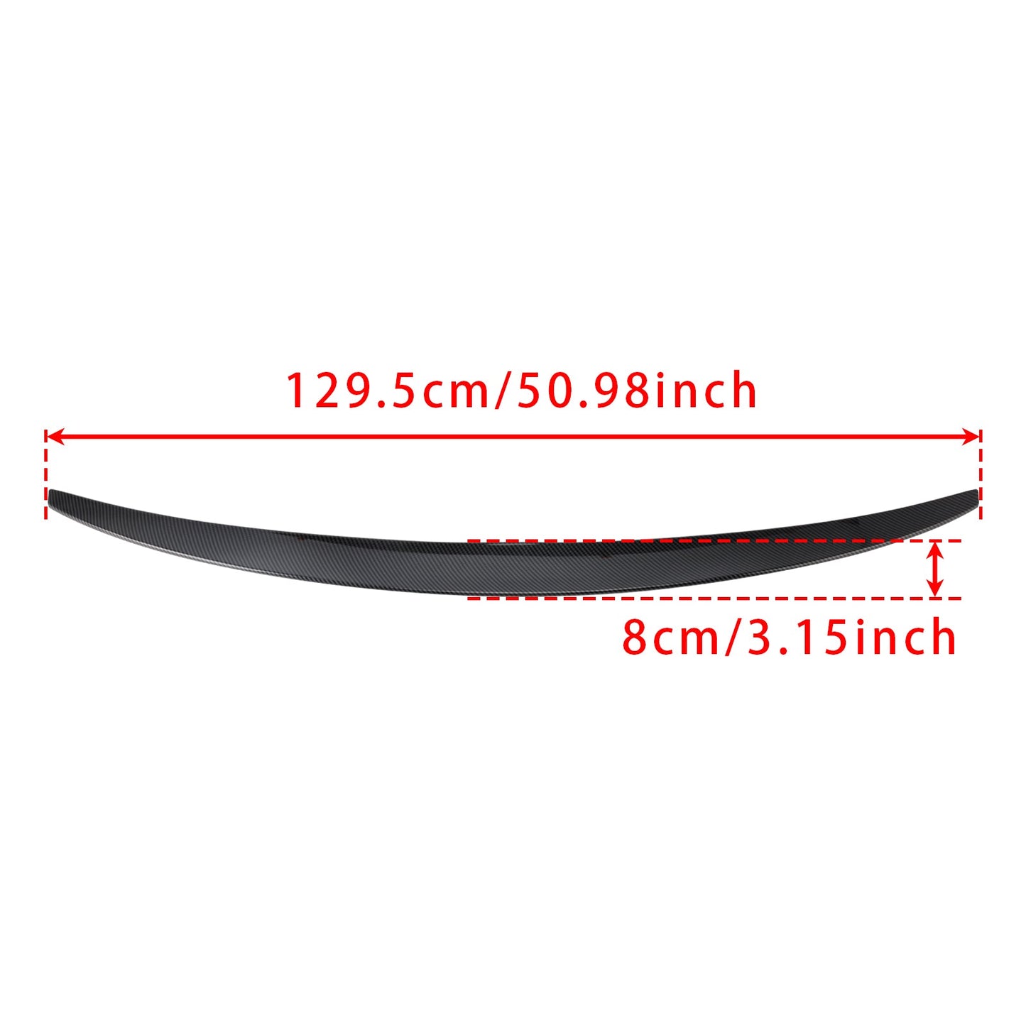 2014-2020 Mercedes-Benz S-Class W222 Carbon Fiber Look Rear Boot Spoiler
