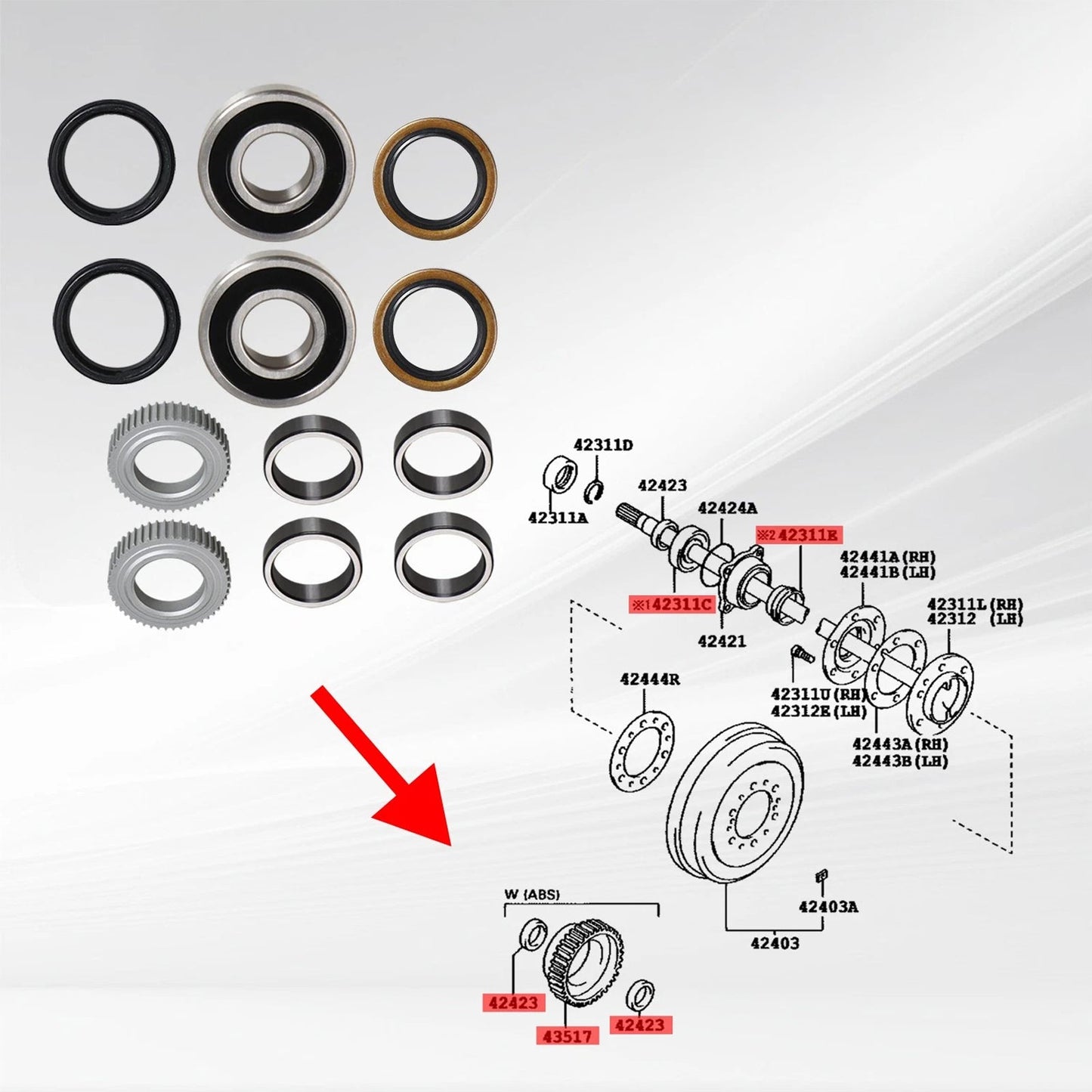 1998 Toyota T100 24PCS Transmission Clutch Plate Friction Kit 43517-35010 725