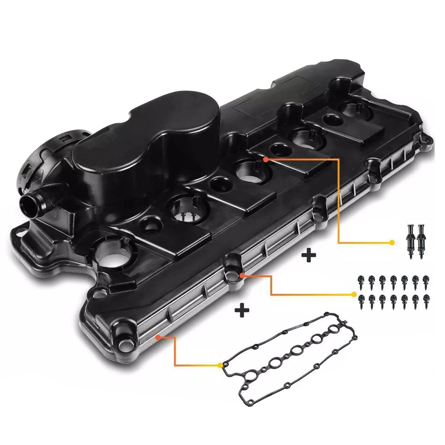 2006-2014 VW Beetle 2.5L Engine Valve Cover w/Gasket Bolts Cap 07K103469L 07K103469L
