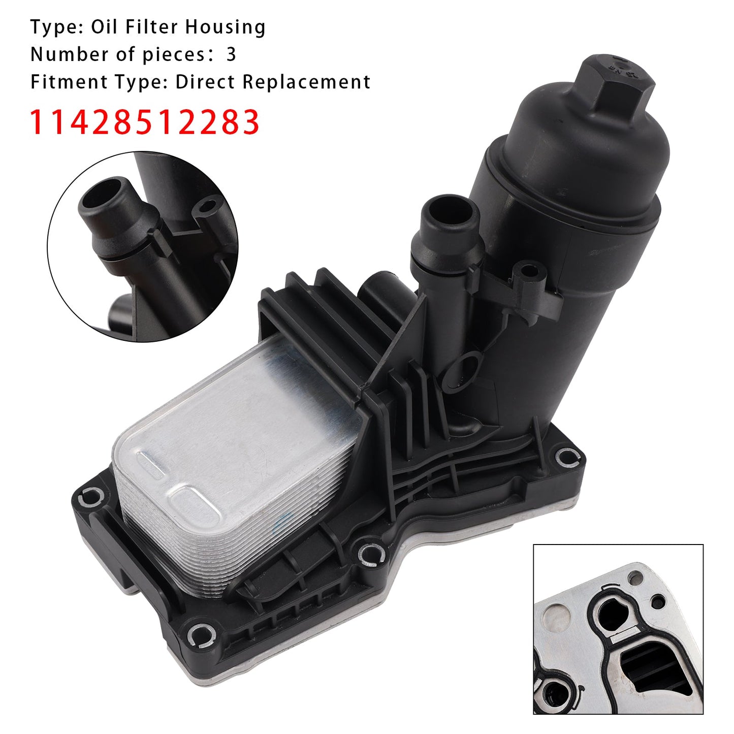 2009-2017 BMW X3 F25 Oil Cooler Oil Filter Housing & Gaskets 11428512283