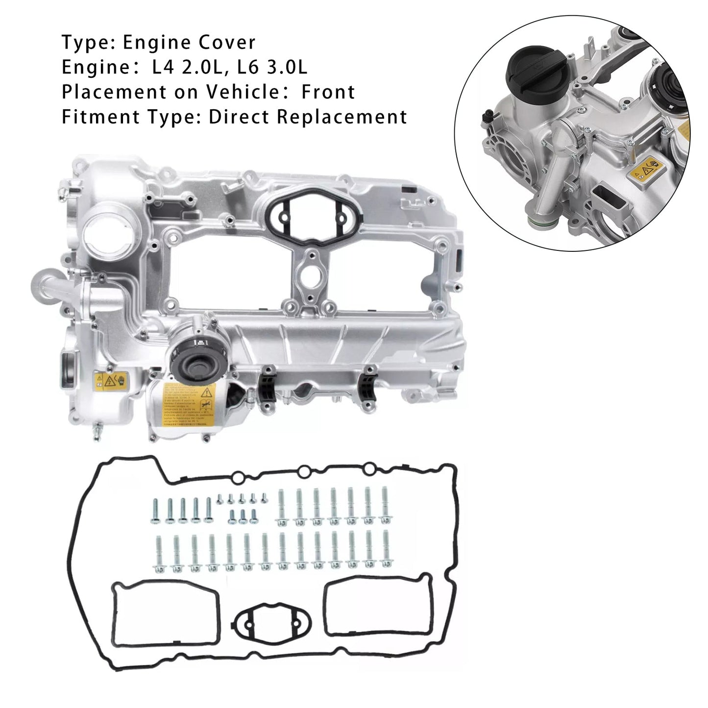 BMW N20 F10 F25 320i 328i 528i X3 X5 2.0L Engine Valve Cover 11127588412