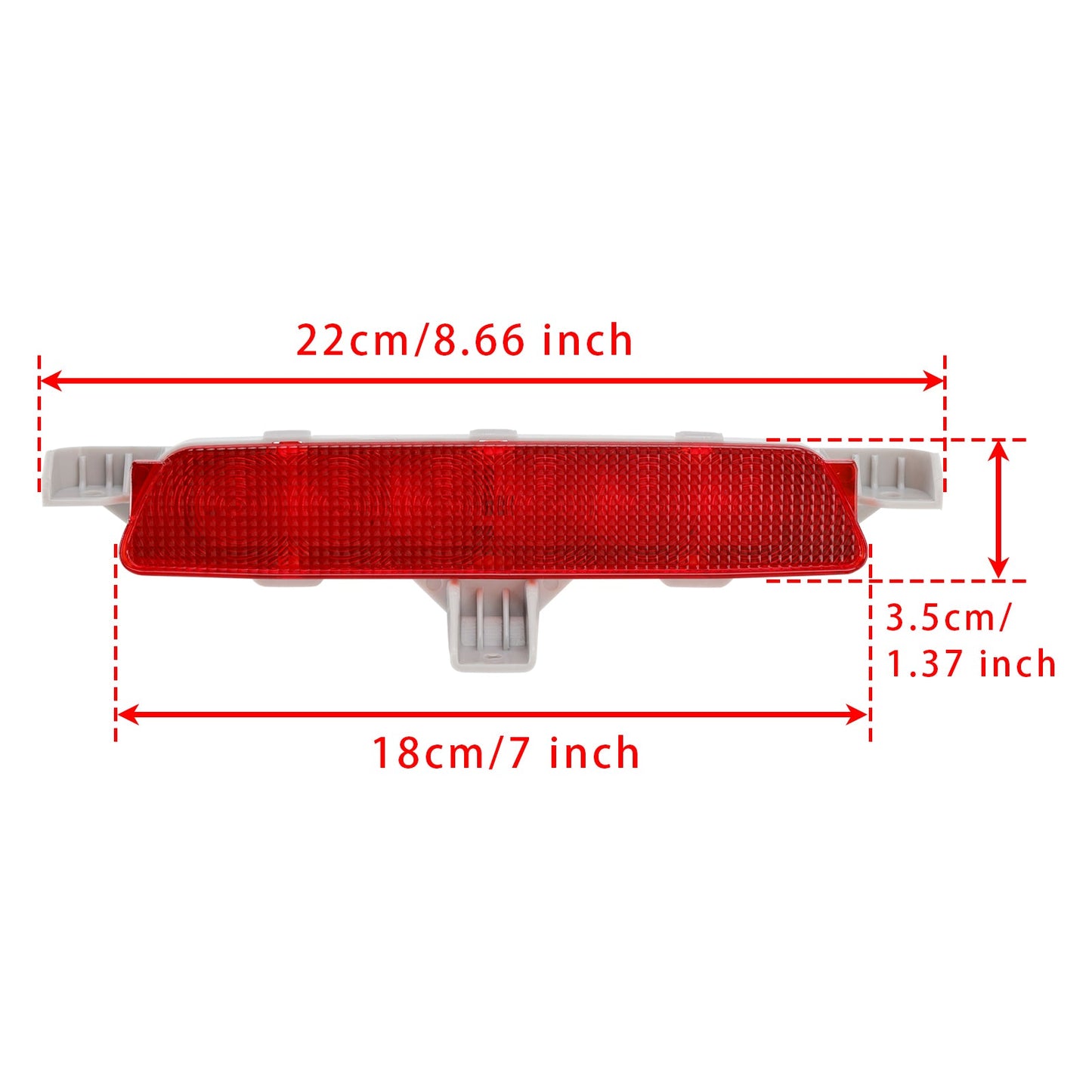 2008-2012 Chevrolet Malibu Rear High Mount Third Brake Light Lamp Red