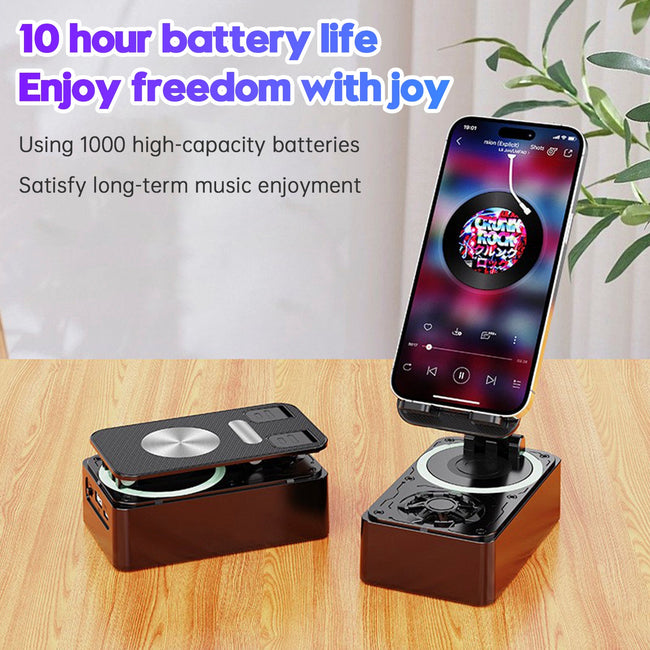 4 in 1 Phone Holder Bluetooth Speaker Wireless Charger Power Bank Desktop Live