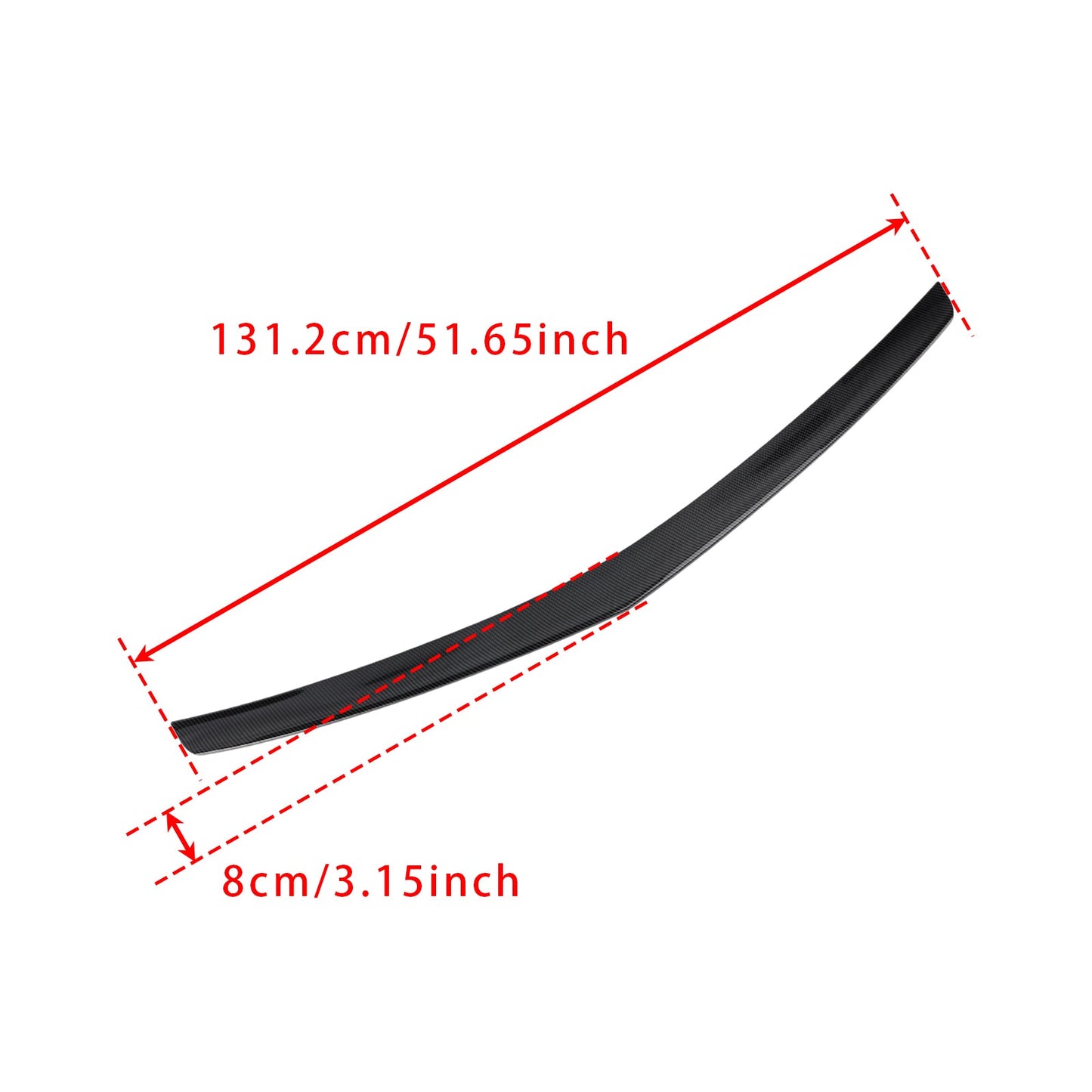 2008-2016 Mercedes-Benz E-Class W212 Carbon Fiber Look Rear Boot Spoiler