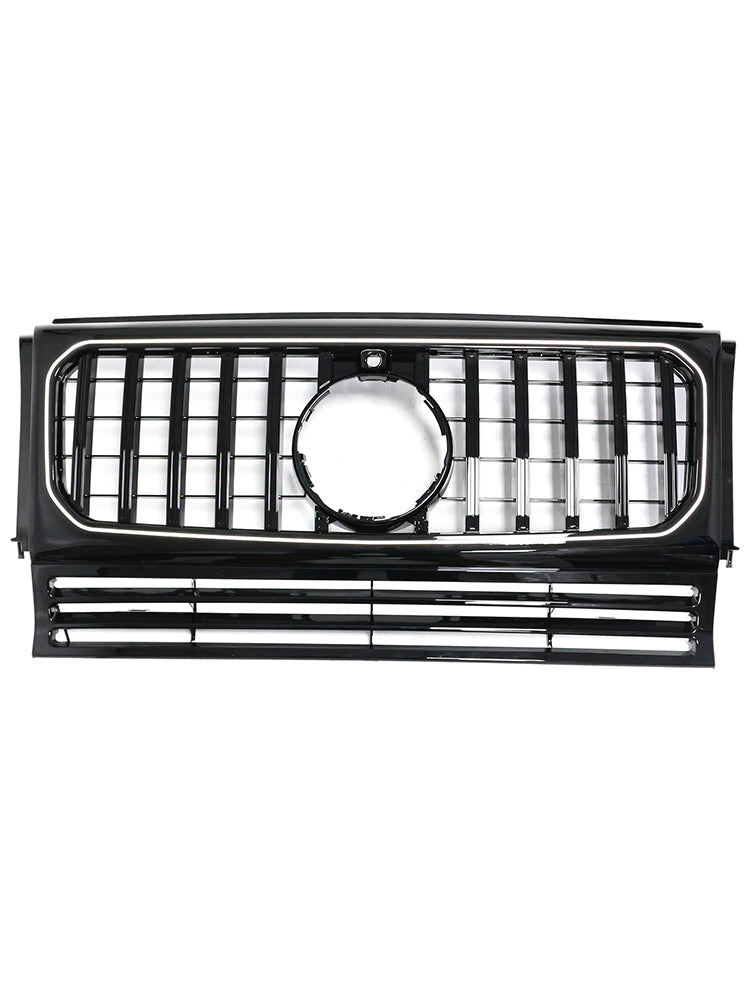 1990-2018 Mercedes Benz G-Class W463 With Camera Hole Gloss Black Front Bumper Grill Grille