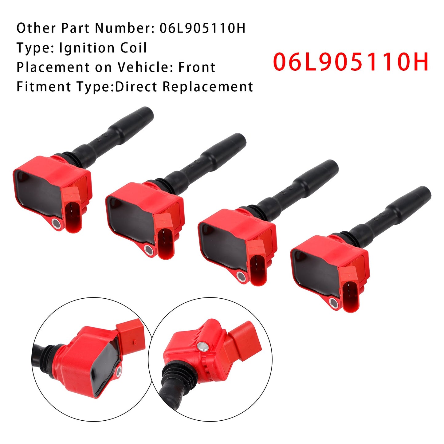 2017-2022 VW Tiguan 2.0 TSI EA888 Gen3 4PCS Ignition Coil 06L905110H