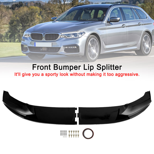 Gloss Black Front Splitter Lip Diffuser Fit BMW 5 Series F10 M Performance