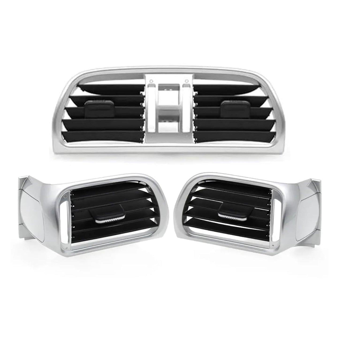 2004-2011 Porsche Carrea 997 Left Right Central AC Vent Cover Silver 99755214105 99755213105 99755213205