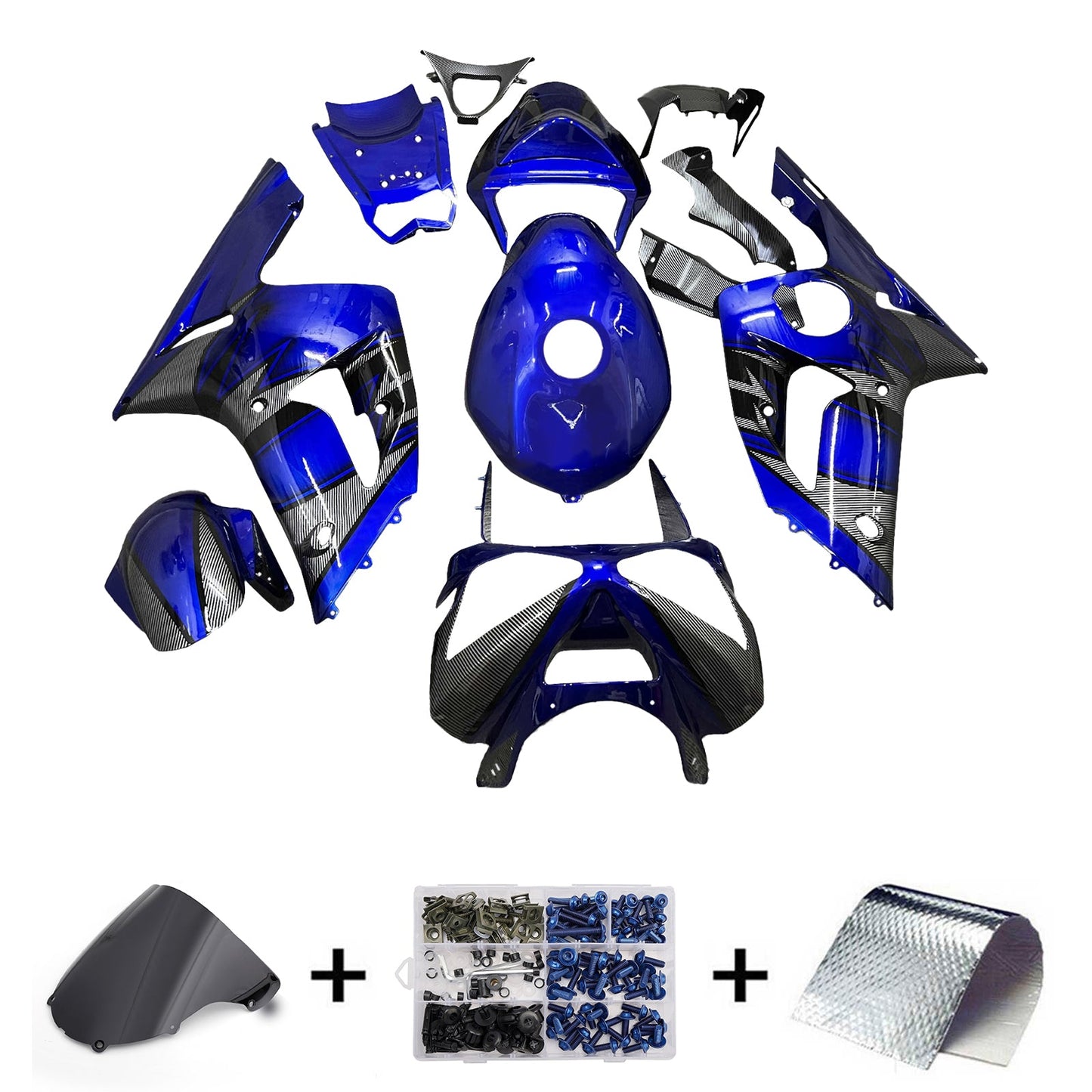 Injection Fairing Kit Bodywork Plastic ABS fit For Kawasaki ZX6R 636 2003-2004