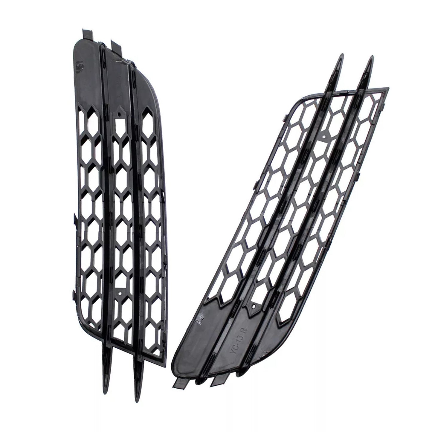 2012-2015 Audi A4 C7 Front Bumper Honeycomb Fog Grille Cover Black