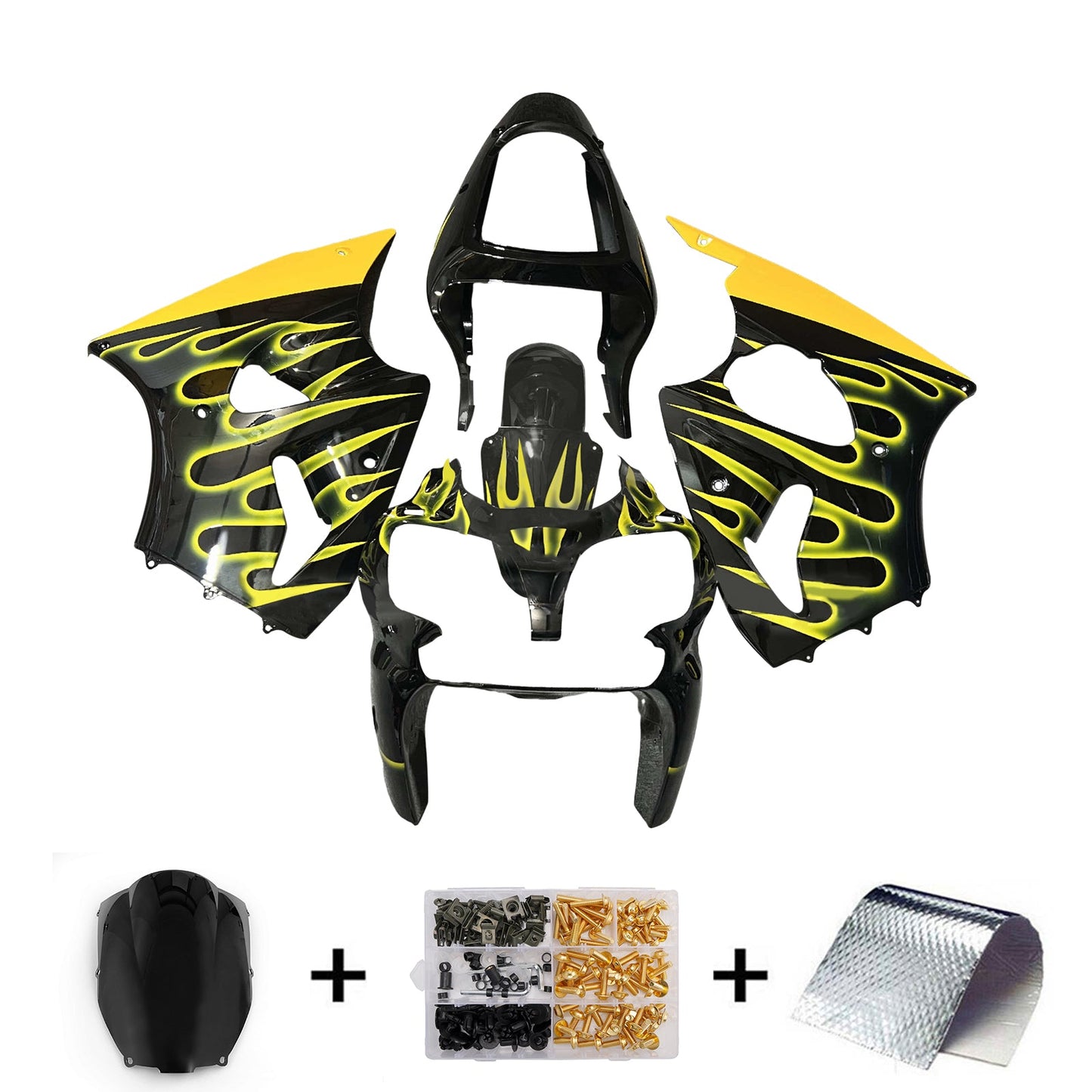 Injection Fairing Kit Bodywork For Kawasaki ZX6R 636 2000-2002 ZZR600 2005-2008