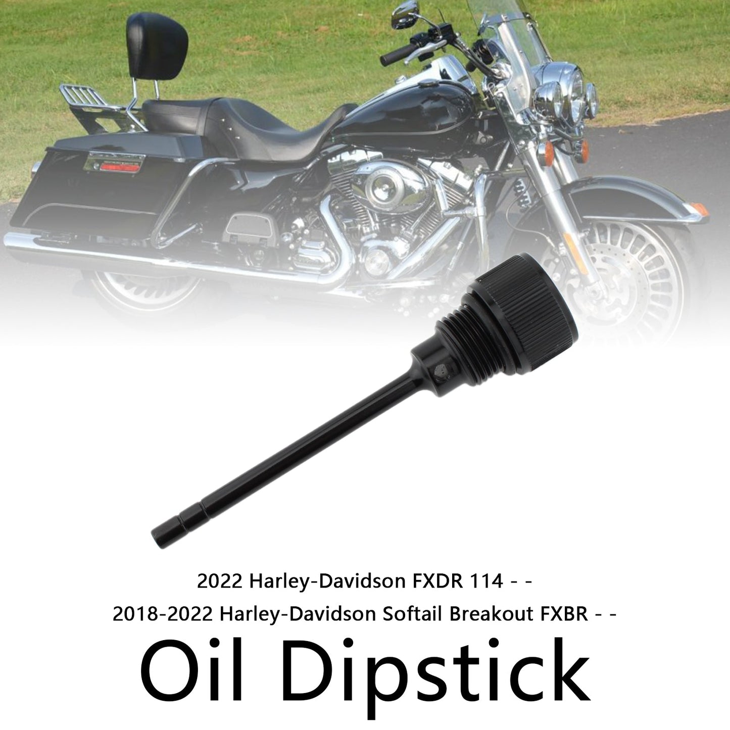 1105-0022 Oil Dipstick Tank Cap Plug For Softail Road Glide 07-19