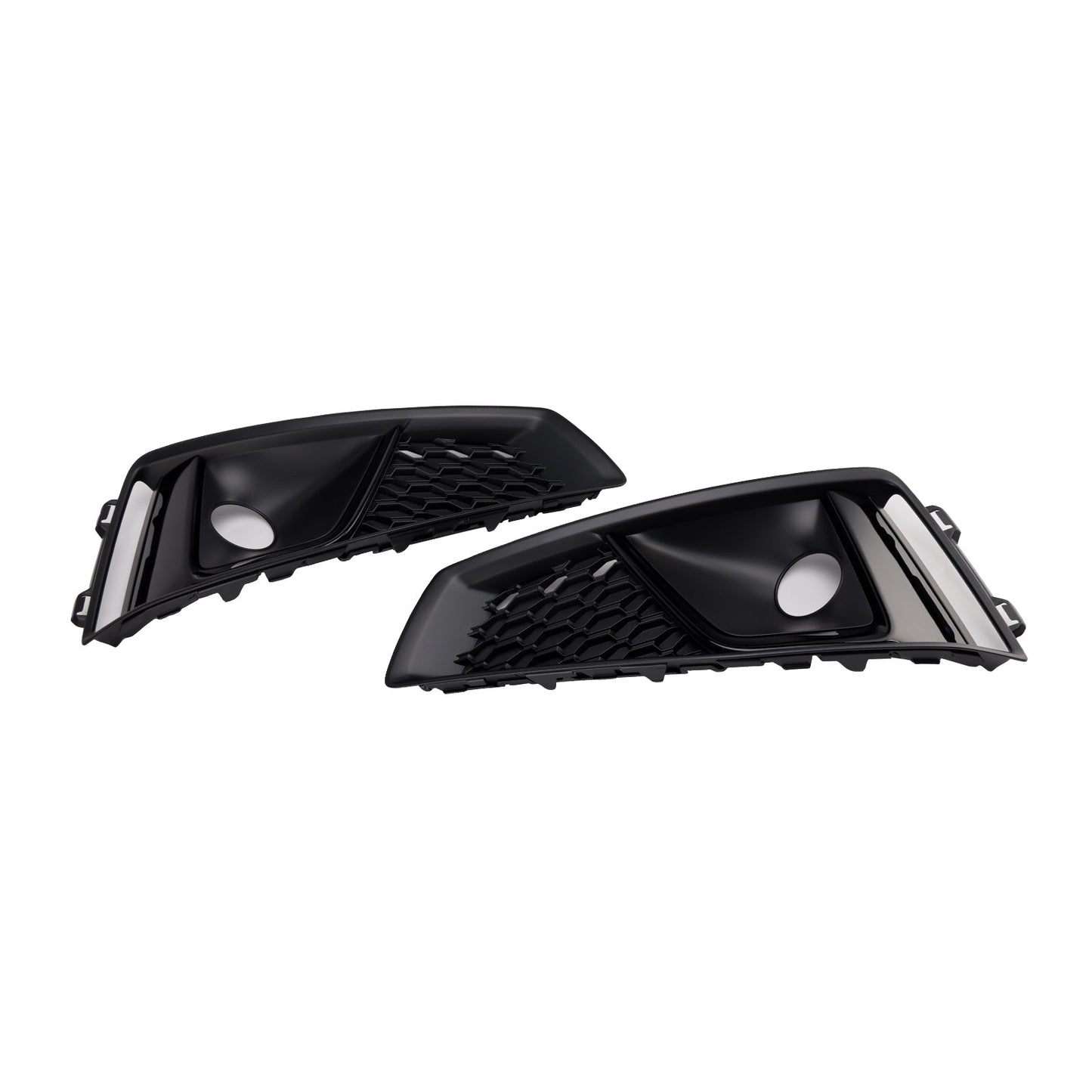2018-2020 Audi A4 B9 S-LINE S4 Black Front Fog Light Grille Trim Cover