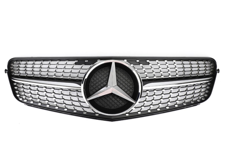 C-Class W204 2008-2014 Mercedes Benz C200 C300 Car Grille Diamond Black Chrome Front Grille Grill