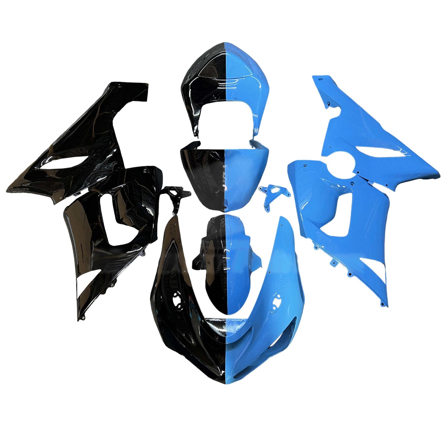 Injection Fairing Kit Bodywork Plastic ABS fit For Kawasaki ZX6R 636 2005-2006