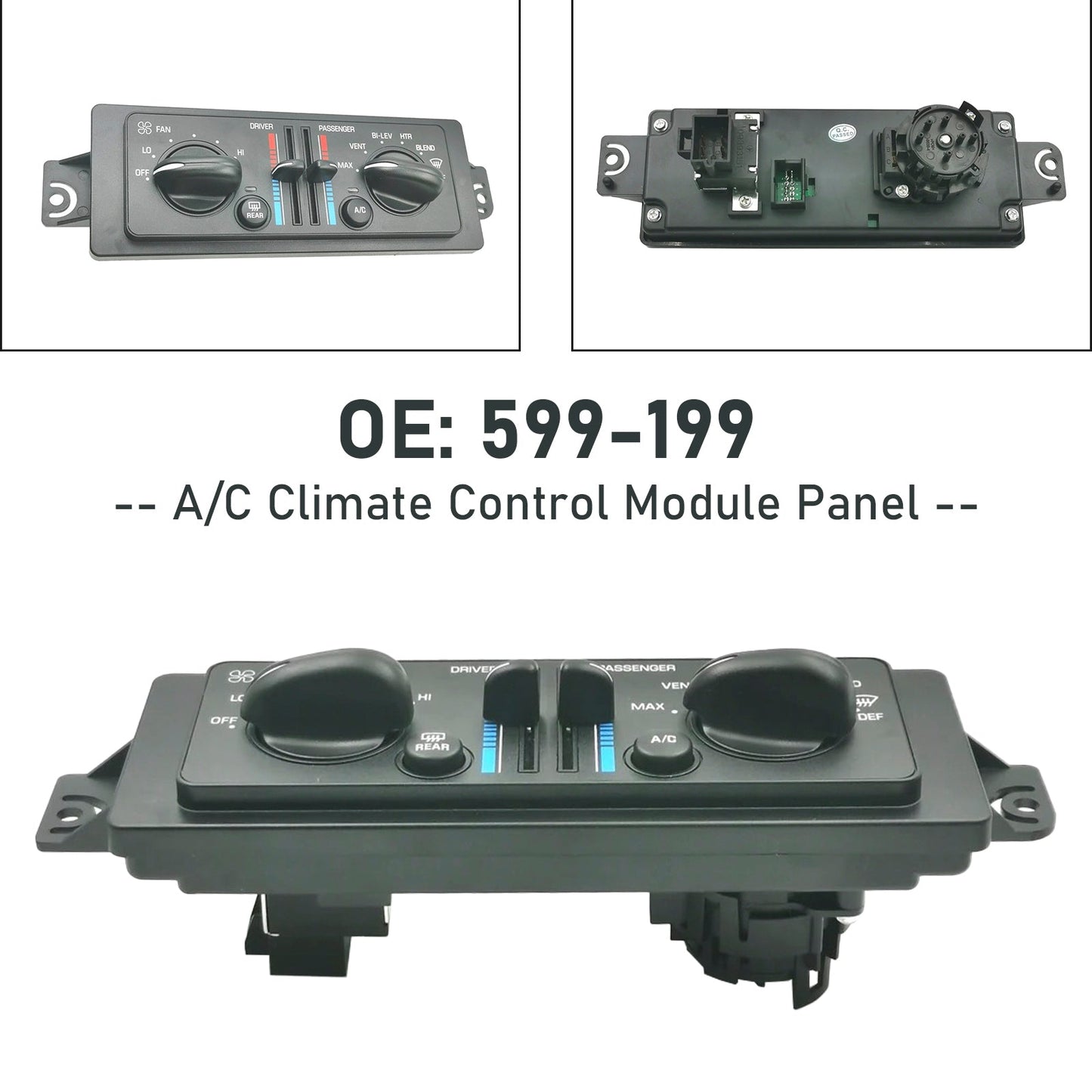 2003 Buick Century Custom 3.1L V6 - Gas A/C Climate Control Module Panel 599-199