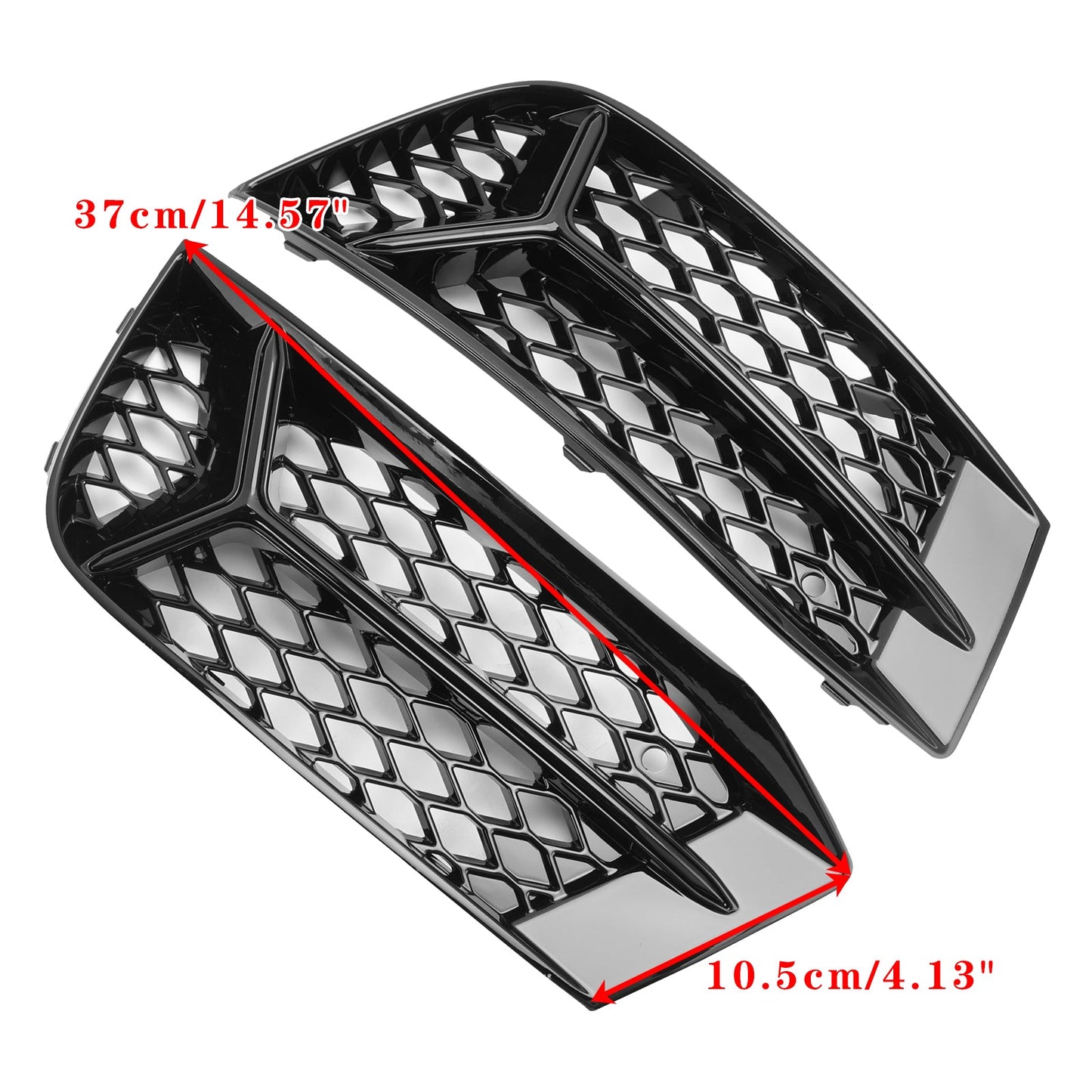 2017-2020 Audi A3 Front Bumper Grill Fog Light Cover Lamp Frame Trim Fit