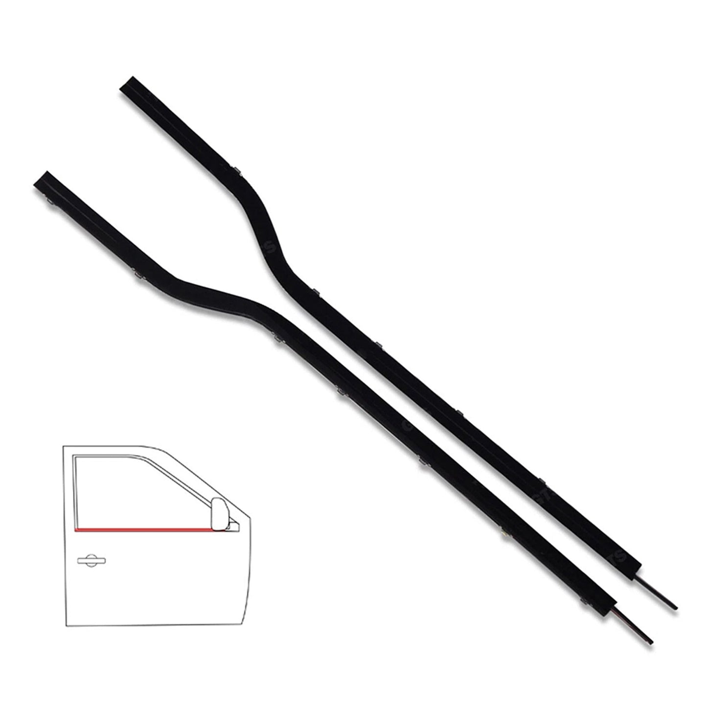 For Suzuki Sidekick SE416 2PCS Door Belt Weatherstrip 83810-65A00