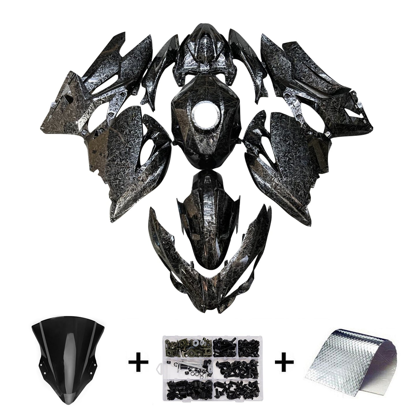 Injection Fairing Kit Bodywork Plastic ABS fit For Kawasaki EX400 Ninja400 2018-2024
