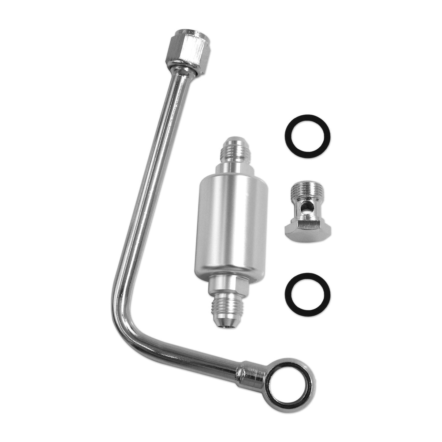 8131 Performer Carb Fuel Line Kit Fuel Filter -6 AN Inlet