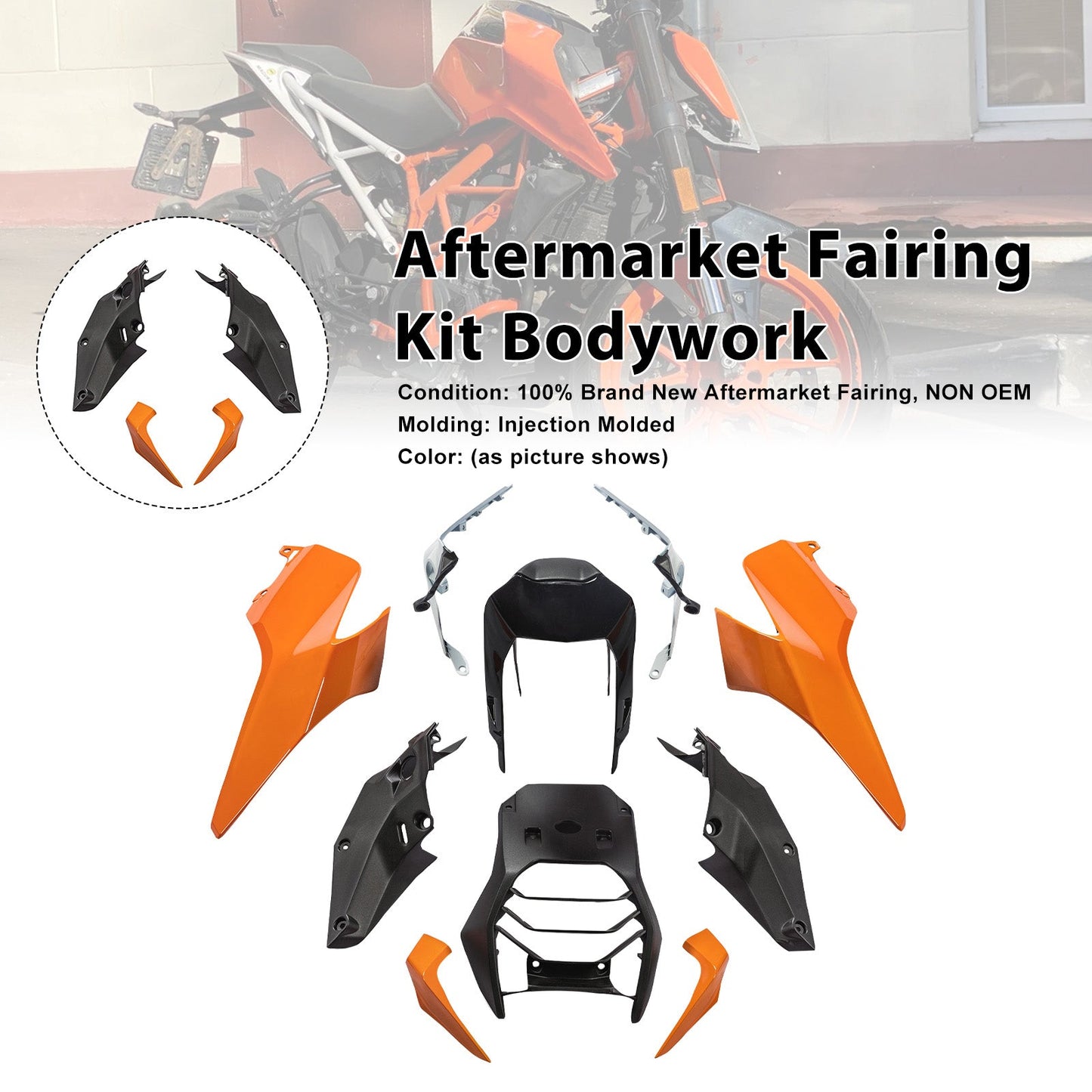 Injection Bodywork Fairing Kit for 390 DUKE 2017-2023