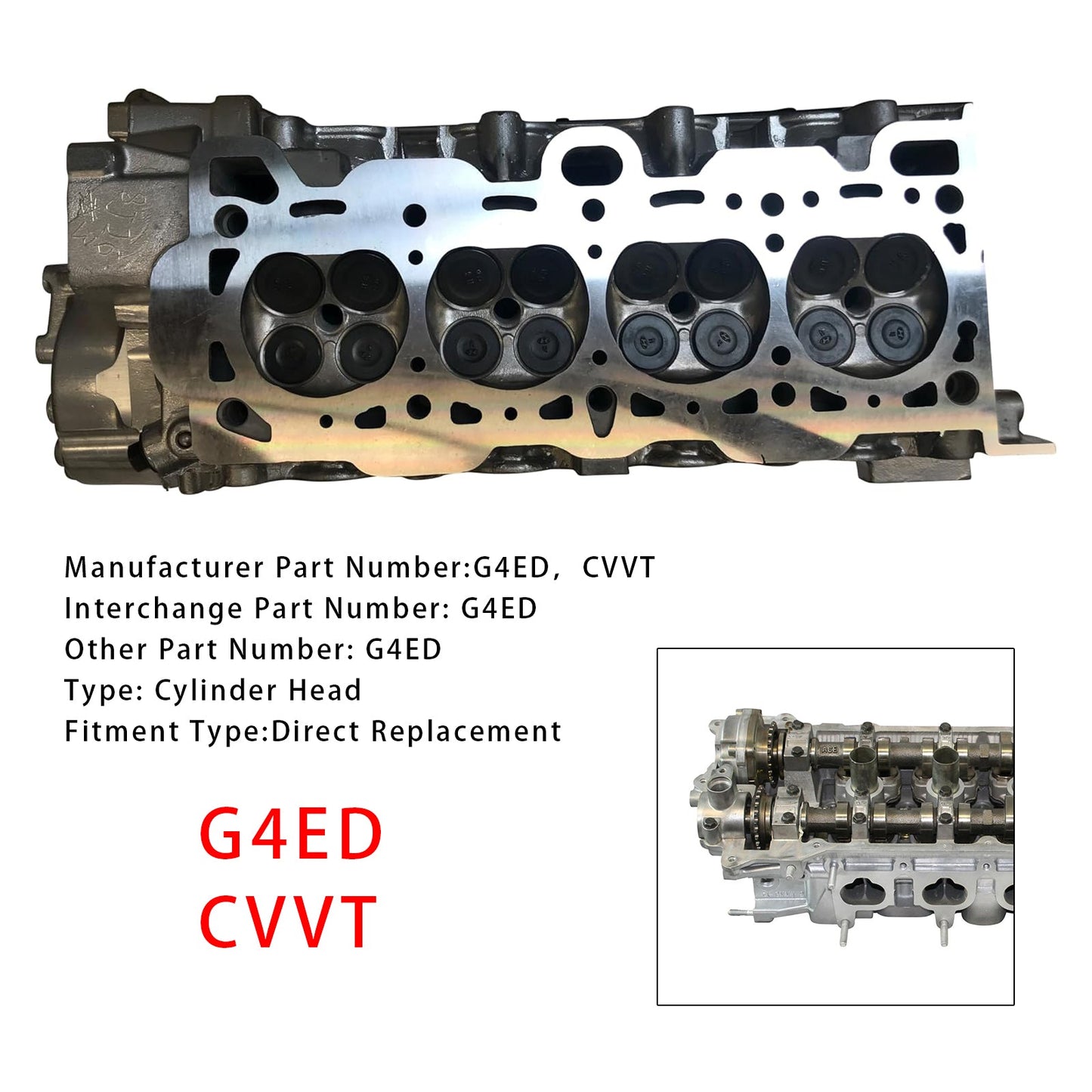 2006-2011 Hyundai Accent Brand New G4ED Cylinder Head