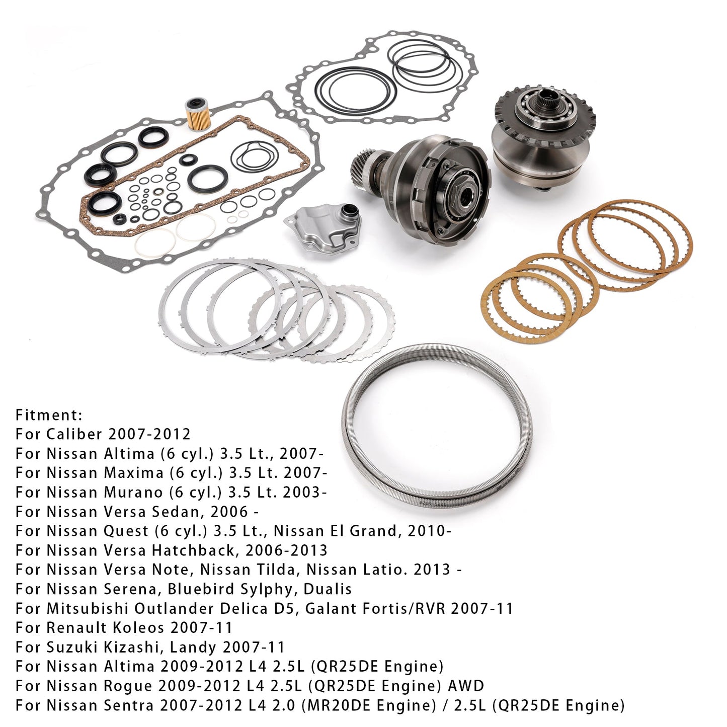 2003- Nissan Murano (6 cyl.) 3.5 Lt. Transmission CVT Pulley 30T W/Belt+Chain＆Rebuild Kit RE0F10A JF011E