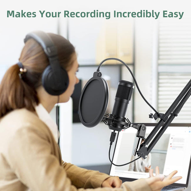 BM800 USB Condenser Microphone for PC Studio Microphone Kit Singing Streaming