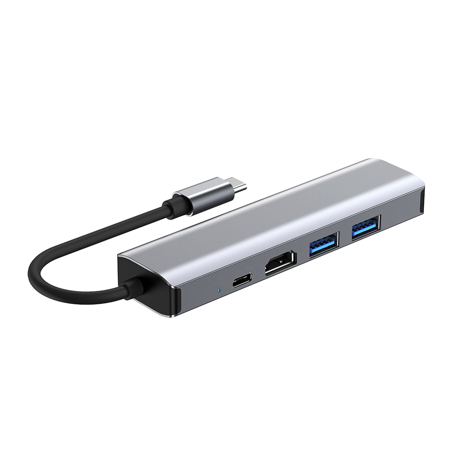 5 in 1 TYPE-C to USB3.0*1+USB2.0*1+PD100W/USB-C Data+HDMI+100M Network Card iPad