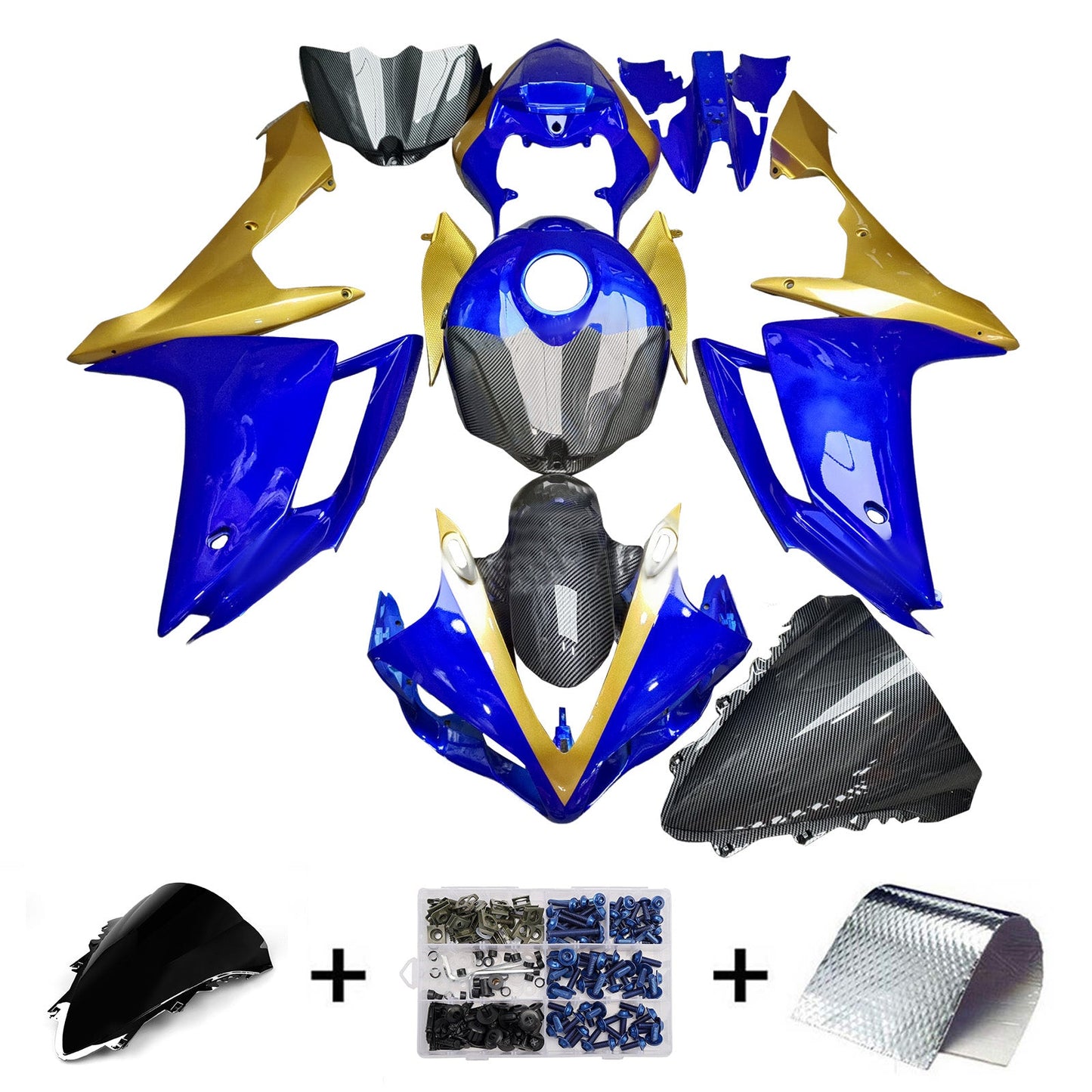 Injection Fairing Kit Bodywork Plastic ABS For Yamaha YZFR1 YZF-R1 2007-2008