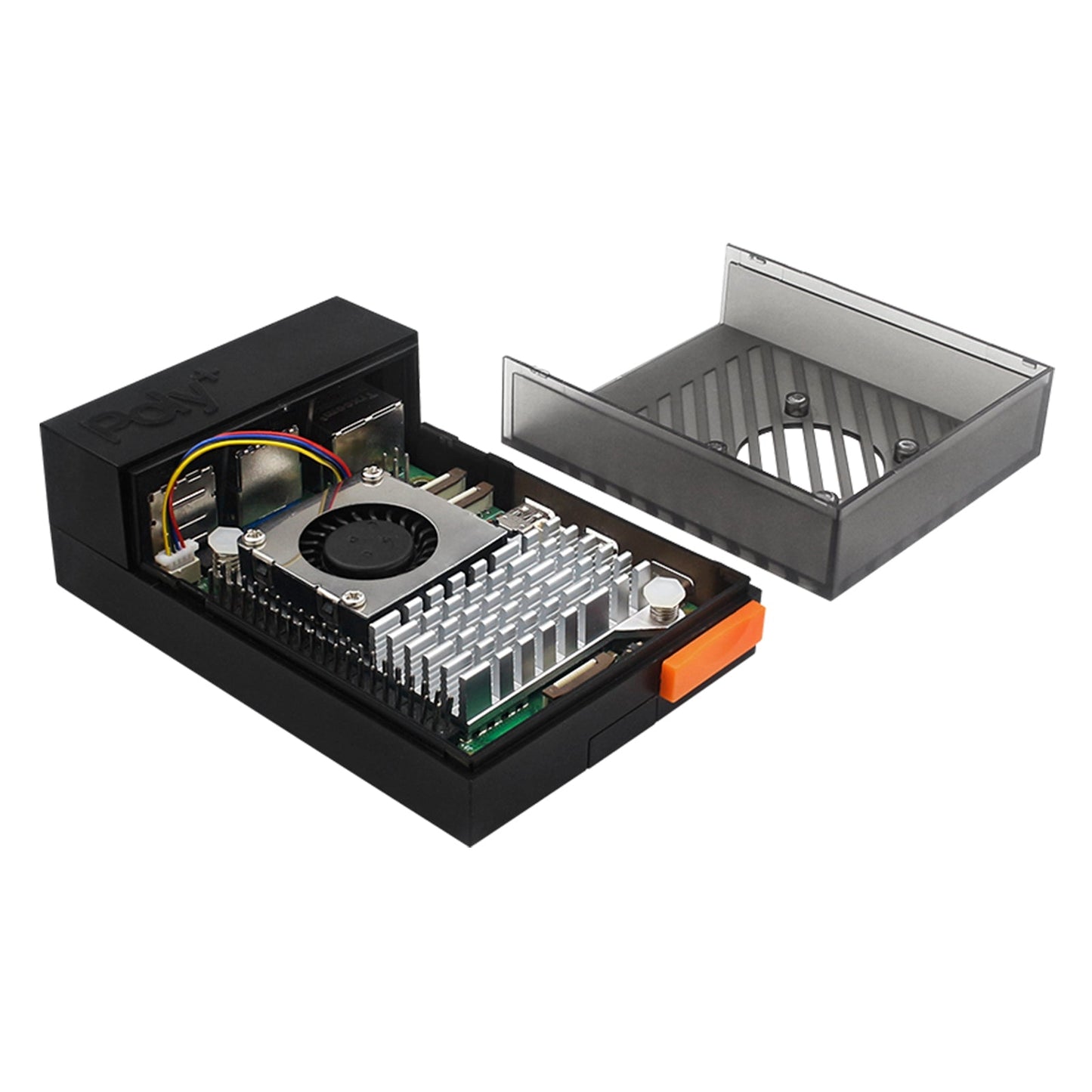 Raspberry Pi 5 POLY5+ Case Argon POLY 5+ Box Compatible with PWM Cooling Fan ABS