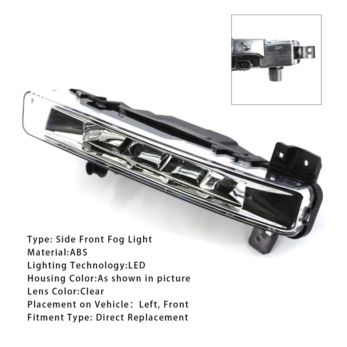 1 Pcs LED Front Left Fog Light For BMW 5 Series G30 G38 17-19 63177349131