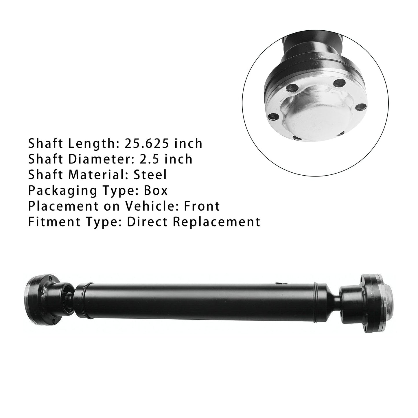 2013-2016 Mercedes-Benz GL350 X166 Series V6 3.0L Front Driveshaft Prop Shaft Assembly 1664100601 A1664100601 938181