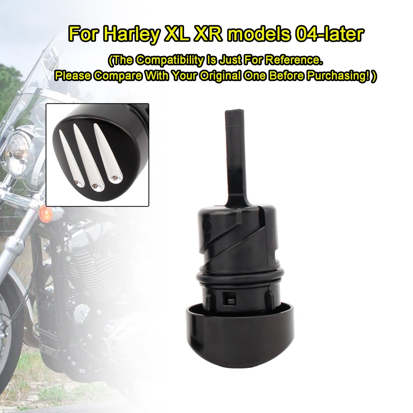 Oil Dipstick Tank Cap Plug For Sportster XL883 XL1200 2004-2016