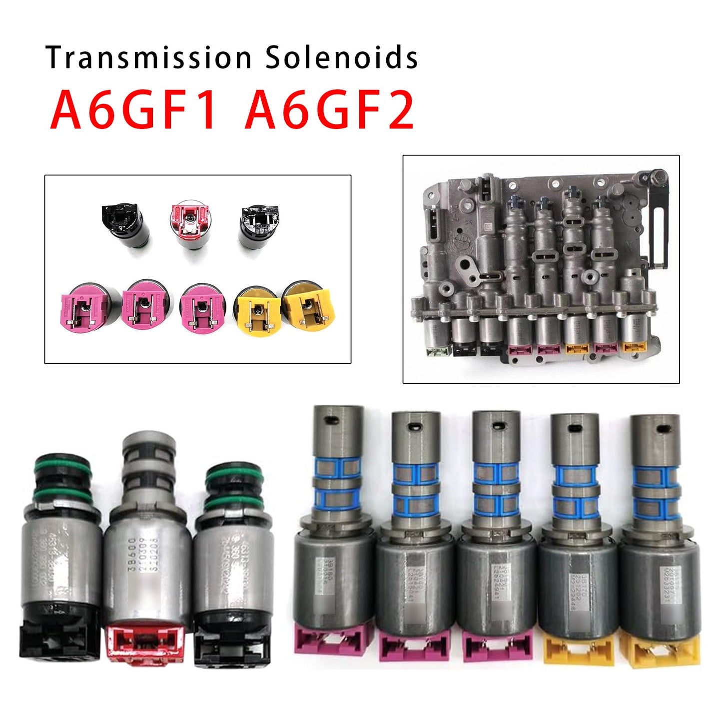2011 HYUNDAI ELANTRA 1.6L 8PCS A6GF1 A6GF2 Transmission Solenoids Kit