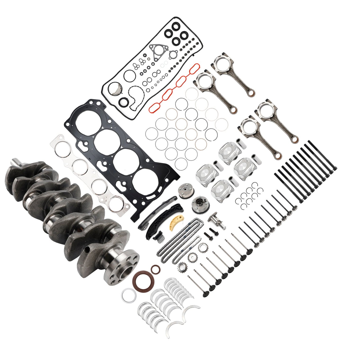 2ZR-FE 1.8L Engine Rebuild Overhaul Kit Crankshaft Rods Timing for Toyota