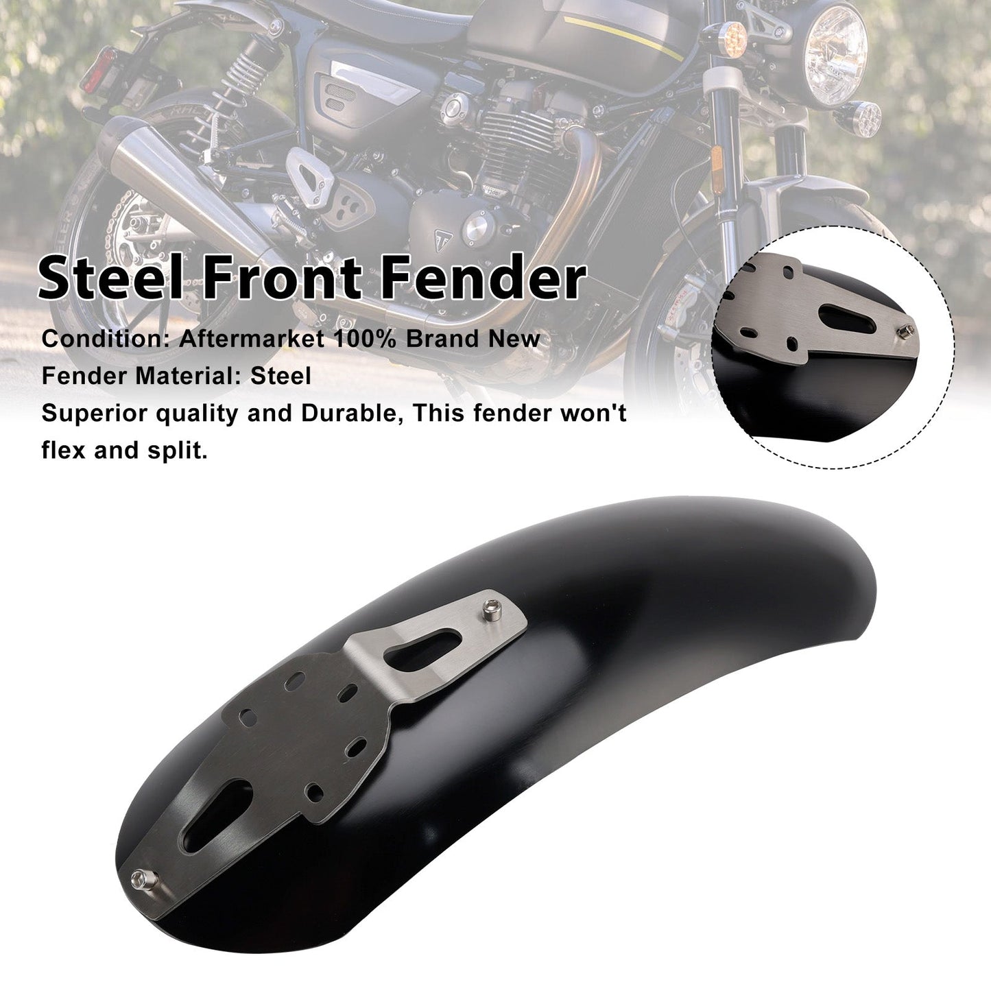 2019-2025 Triumph Scrambler 1200XE Steel Front Fender Mudguard