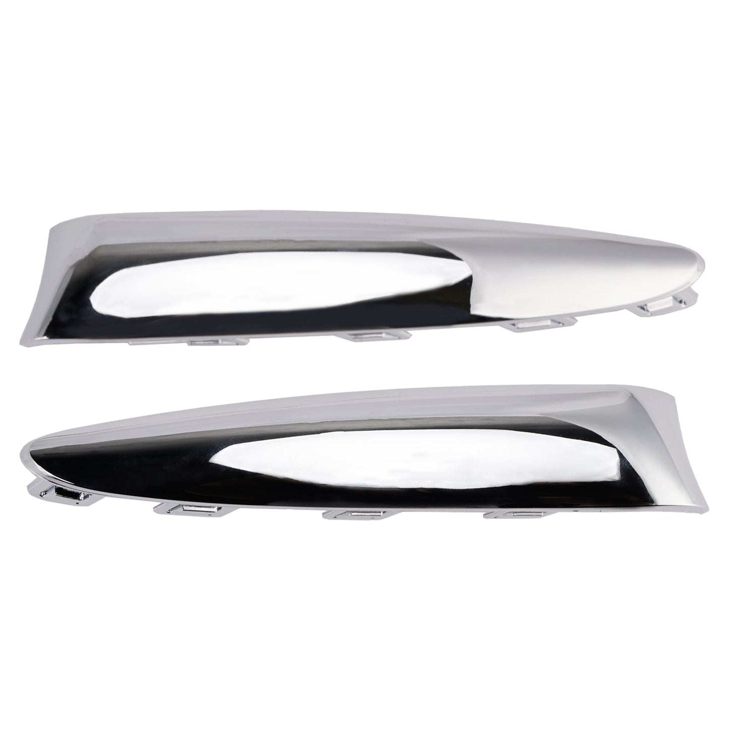 2015.08-2020 Fiat 500 Lounge Left & Right Front Bumper Moulding Chrome