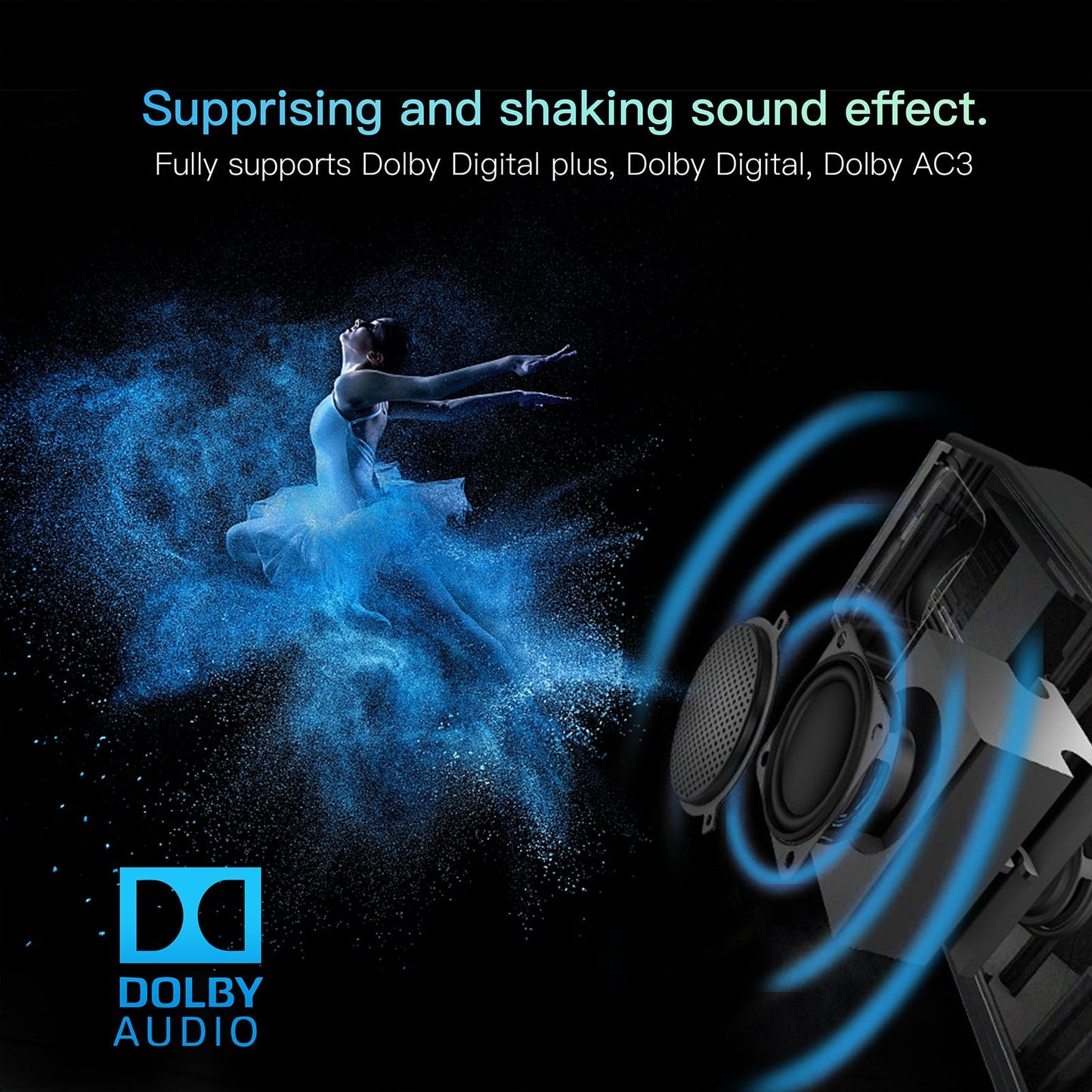 Ultra HD 8K Decoding Projection 1080p Home Movie Projector Phone Laptops Android