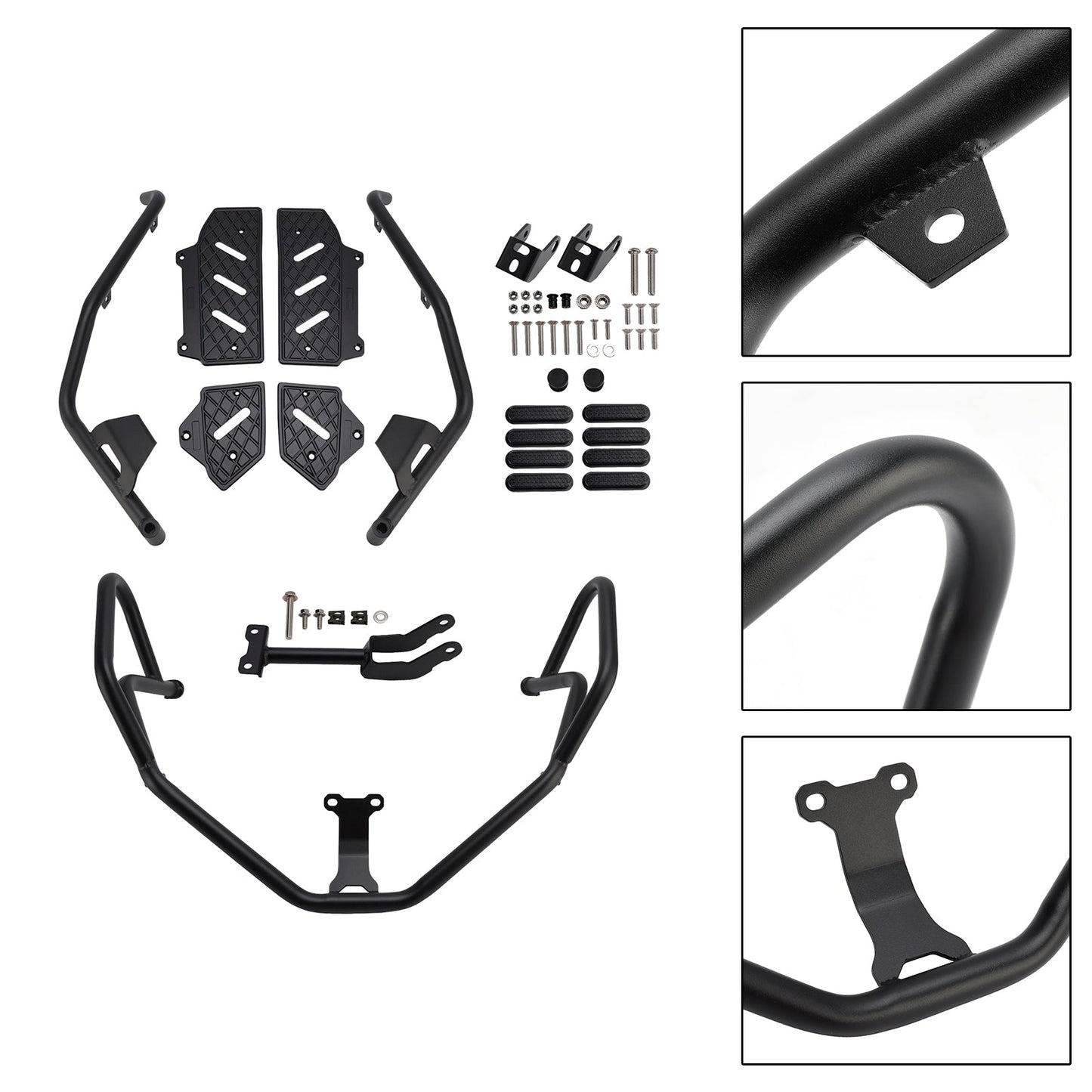 2022-2025 Honda Adv350 Crash Bar Upper+Lower Engine Guard Frame Fit Black